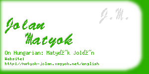 jolan matyok business card